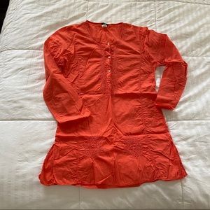 J. Crew Embroidered Tunic Coverup